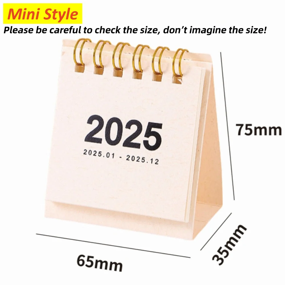 Desk Calendar English Mini Simple Small Pocket Portable Daily Memo Calendar Planner Desktop Decor Office Stationery
