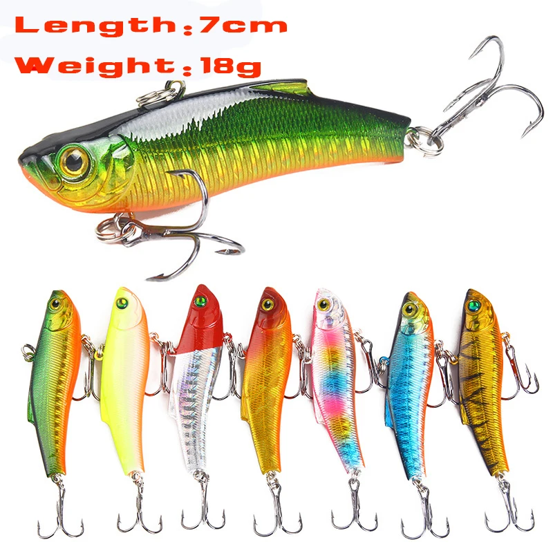 1PcsWinterIceFishingLure7cm18gSinkingIscaArtificialRattlin