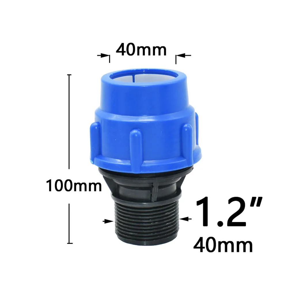 20/25/32/40/50mm PE Tube Quick Connector Elbow Tee Water Splitter Plastic Ball Valve Coupler Farm Irrigation Water Pipe Fittings