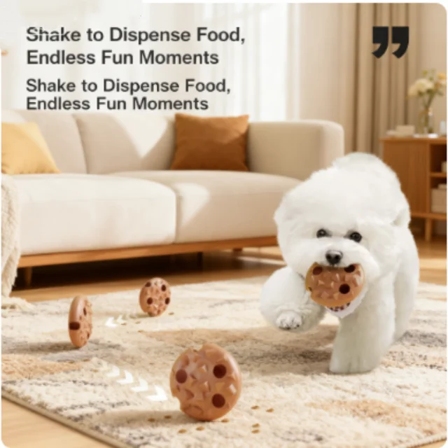 Interactive Chew Toy for Dogs Puppy Teeth Cleaning Molar Bite Resistant Food Dispensing Training Toy for Medium Dogs 3