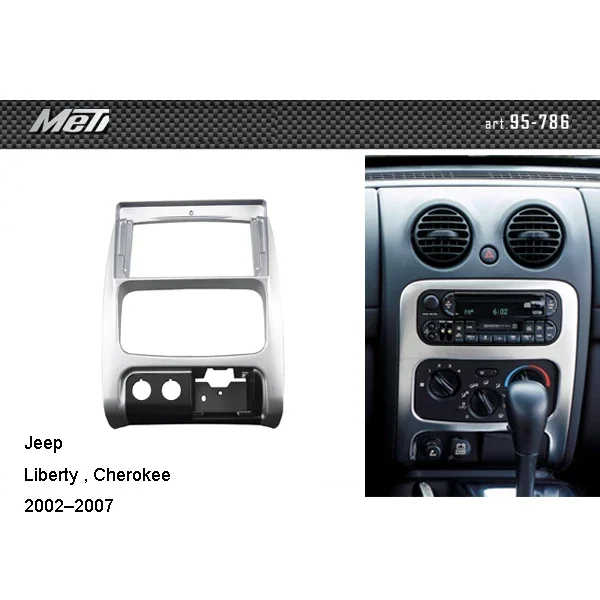 Jeep Liberty 2002-2007  ŰƮ  9 ġ ڵ ٸ  г Facia ܼ   GPS ÷Ʈ 9 ġ Ʈ Ŀ ġ
