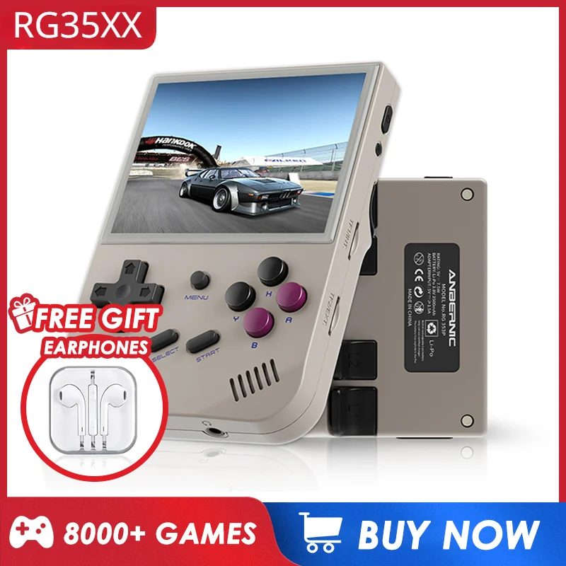 

ANBERNIC RG35XX Retro Handheld Game Console 3.5 Inch IPS Touch Screen Miyoo Portable Pocket Video Player Linux OS Christmas Gift