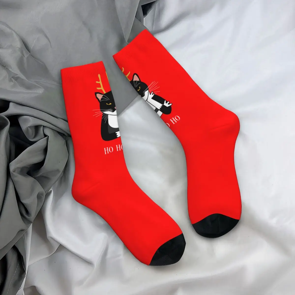 

Happy Funny Men's Socks Casual Funny Sarcastic Christmas Cat Sock High Quality Women's Socks Spring Summer Autumn Winter