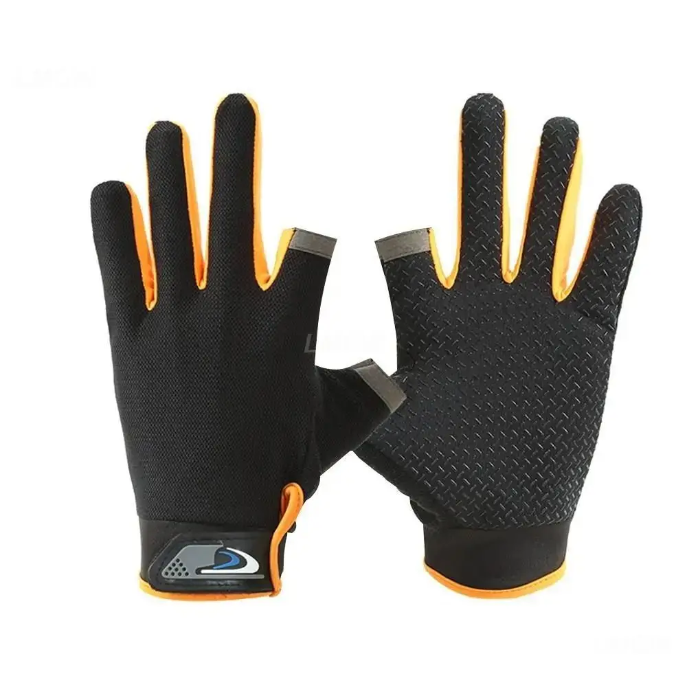Fishing Gloves Sun Protection Anti-slip Two-finger Bicycle Riding