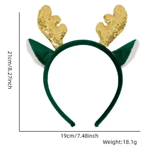 thumbnail image 1 of Diadema navideña para niños y adultos, Papá Noel, alce, árbol de Navidad, accesorios para el cabello, accesorios para fotos, decoración navideña, regalos de Año Nuevo 2024, 1 of 6