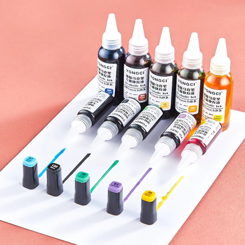 Black Oily Ink Refill Liquid for Universal Touch Markers