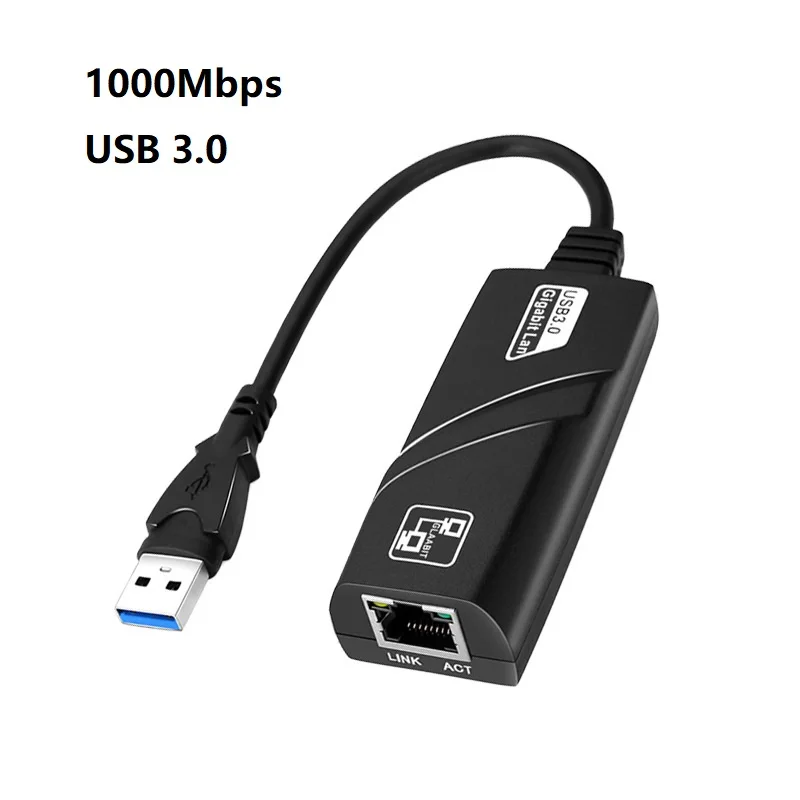 USB to Adapter USB 3.0 to Rj45 1000 Gigabit LAN Network Adapter Compatible for