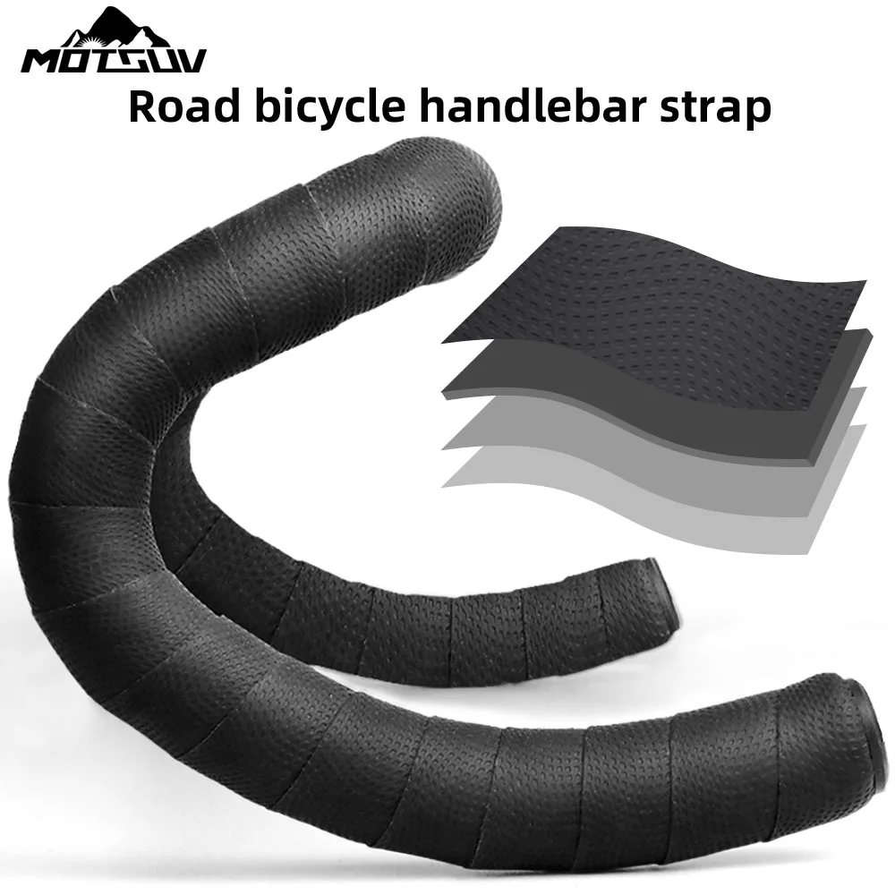 MOTSUV Road Bicycle Handlebar Tape Bar Bike Slip Shock PU EVA Breathable Strap Cycling Soft Anti-Vibration Tape Accessories Part bike handlebar tape bicycle handlebar strap