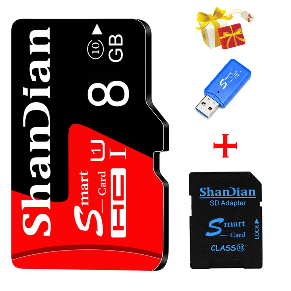 storage card SD Card 32GB High Speed Class 10 16GB/64GB Real Capacity 128GB Mini SD Memory Card TF Card for Smartphone Give card reader gift memory card for phone Memory Cards