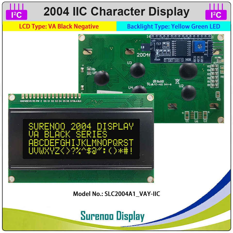Serial IIC I2C TWI 2004 204 20*4 English & Japanese Character LCD Module Display Panel Screen for Arduino lcd display module display module