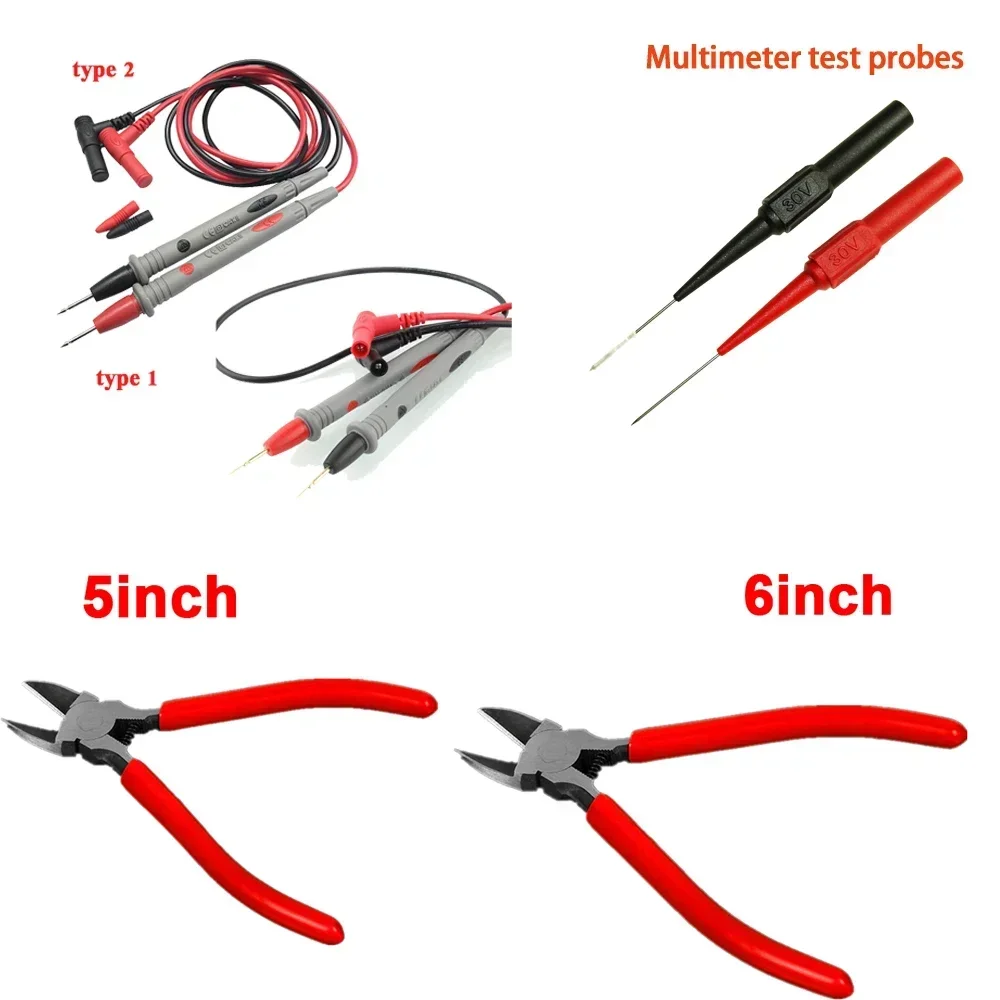 1 Pair Universal Probe Test Leads Pin for Digital Multimeter Needle Tip Meter Multi Meter Tester Lead Probe Wire Pen Cable 20A