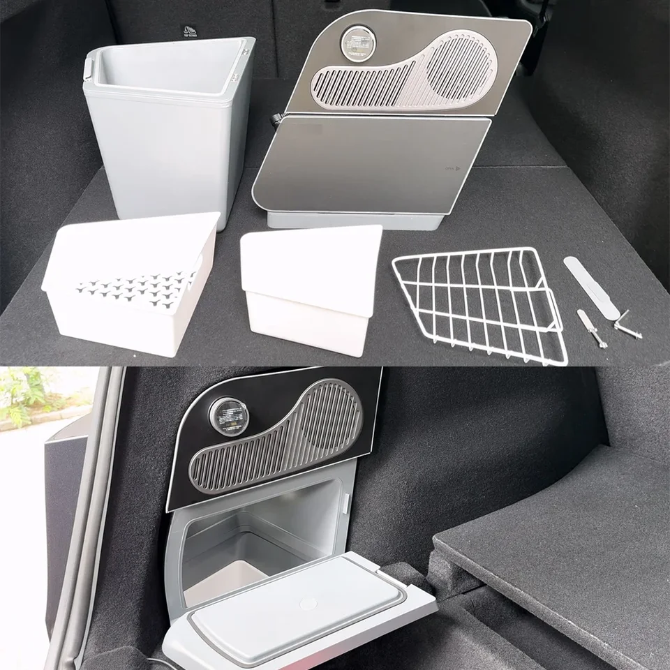 新型Yジュニパー ポータブル車載ミニ冷蔵庫 テスラ モデルY用 16L容量