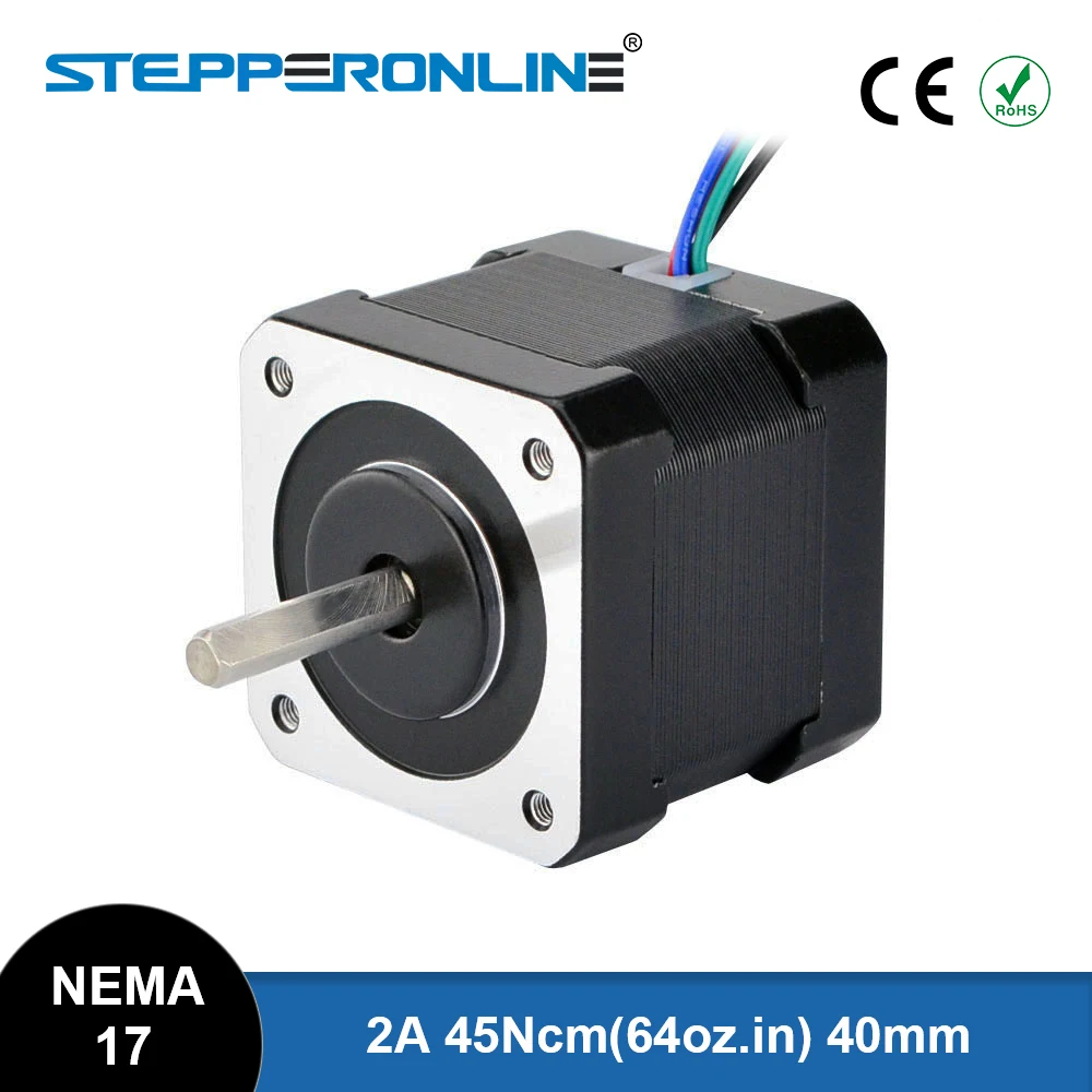 Nema 17 Stepper Motor 40 Millimetri Nema17 Bipolare Stepping Motor 2A 45Ncm 1M Di Cavo (17Hs16-2004S1) 4-Lead Per 3D Stampante Cnc Robot