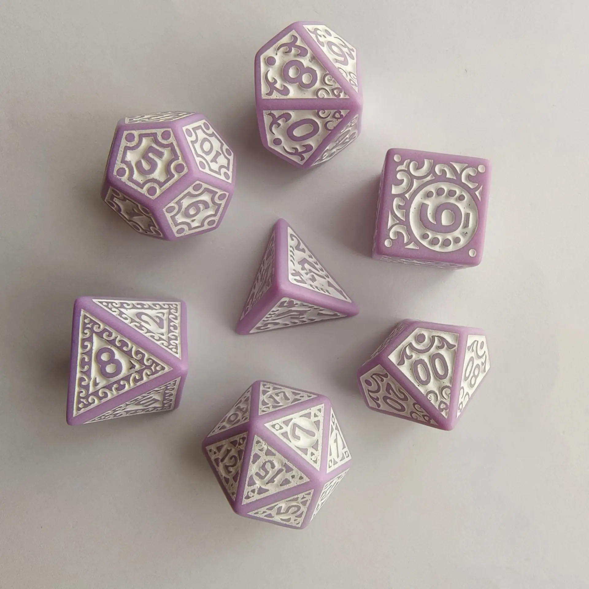 Acrylic Dice Game Dice Dice Set 7pcs/lot Polyhedral Dice Double-colors DND RPG TRPG Dice Set for Entertainment Board Game D20 D12 D10 D8 D6 D4 Table Game