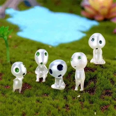 

10pcs Luminous Garden Ghost Miniature Figurines Novelty Little Decoration For Indoor Forest Miniatures Ornament Statue Crafts