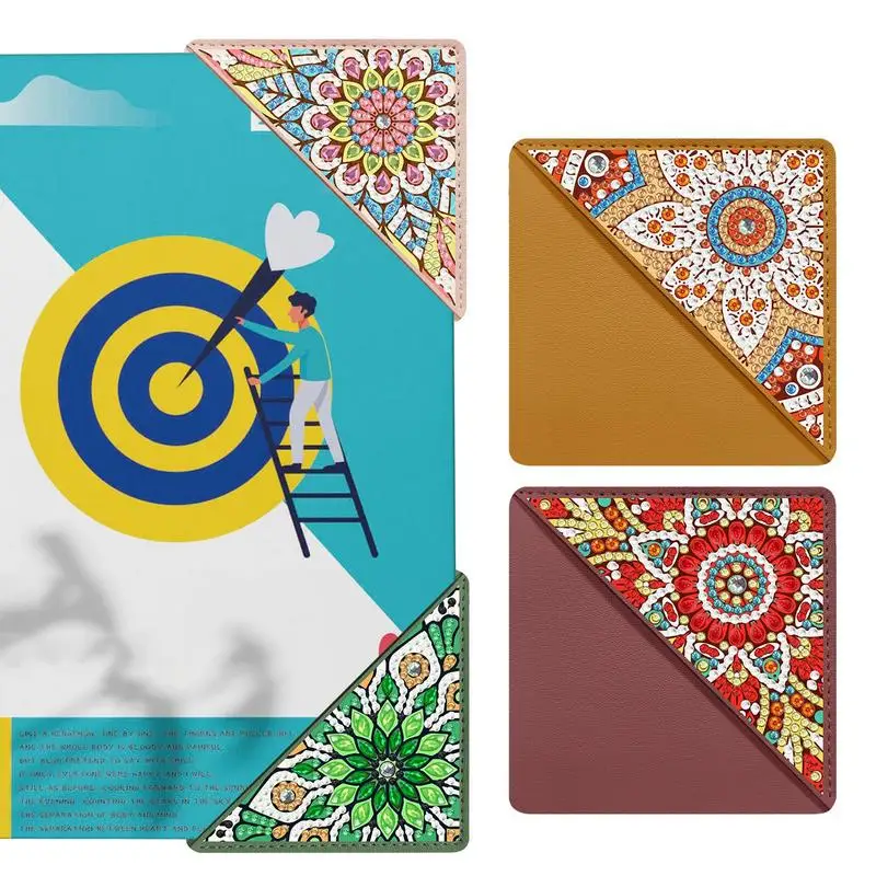 

Corner Bookmark Page Mark Gem Painting DIY Bookmark Making Kit Handmade Gem Art Book Markers Gem Dot Art Corner Page Bookmark