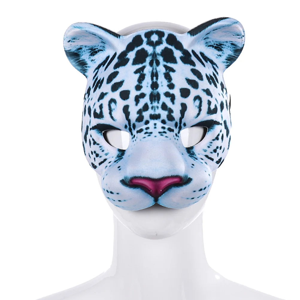 Masquerade Mask Funny Animal Make up Prom Halloween Party Carnival EVA Snow Leopard Half Face