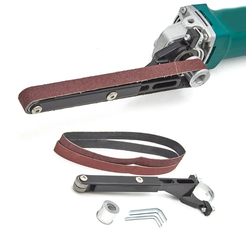 Electric Belt Grinder Belt Sander Attachment Angled Grinder Modified Sand Machine Pipe Sander Polisher M4YD