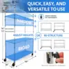 48 x 18x76 4000LBS Metal Shelves for Storage with Wheels Ideal for Garage Shelving 5 Tier Wire Shelving Rack for Kitchen Storage 2