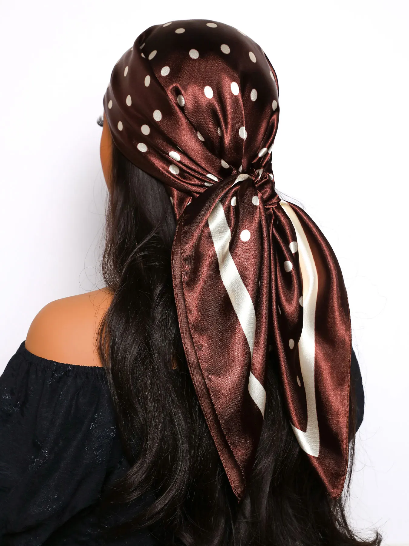 Spring Head Scarf Women Brand Square 90*90cm Silk Foulard Satin Bandana Cheveux Soft Neckerchief Hijab Hair Scarves For Ladies