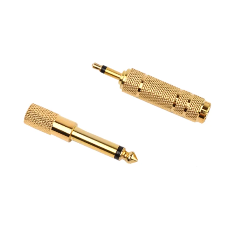 Premium Mono Audio Adapter Converter Cable with Gold-Plated Connectors - 6.5mm Female to 3.5mm Male & 3.5mm Female to 6.35mm Male