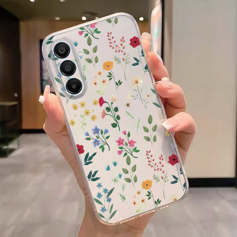 Transparent Cartoon Flower Soft TPU Shockproof Butterfly Phone Case