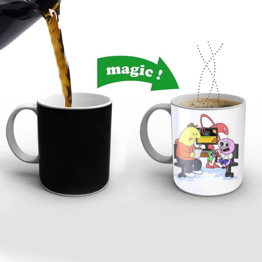 

Cartoon Smiling Friends One Piece Coffee Mugs And Mug Creative Color Change Tea Cup Ceramic Milk Cups Novelty Gifts