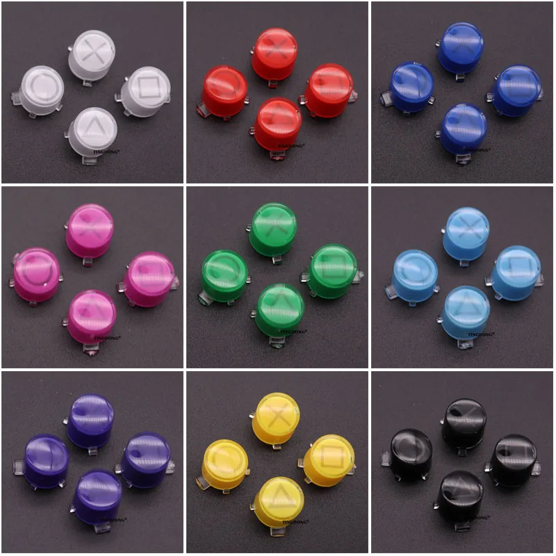 Pulsanti Di Cristallo Di Plastica Di Ricambio Abxy D Pad Driection Key Kit Per Playstation 5 Ps5 Controller