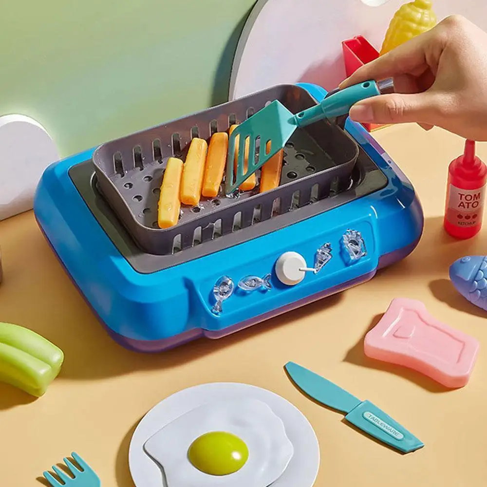 

20PCS Multi-functional Induction Kitchen Cooking Set DIY Children's Play House Toy Food Recognize Change Color Toys Kids Gifts