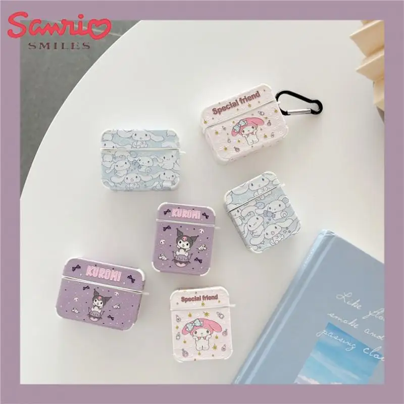 

Kawaii Kuromi Sanrio My Melody Cinnamoroll Cute Apple Earphone Case Airpods 2 3 Pro Headphone Case Accessories Toys for Girls