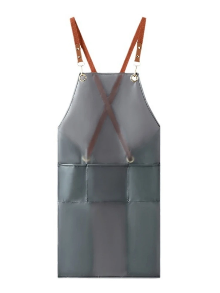 Korean Style Women s Kitchen Apron Transparent TPU Waterproof Apron Steal Sandro Cook Wear Oil proof