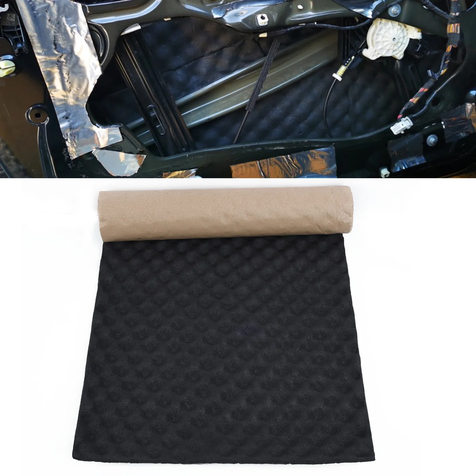 Auto Studio Sound Acoustic Absorption Car Heatproof Wave Foam Deadener Car Soundproof Cotton Insulation Mat