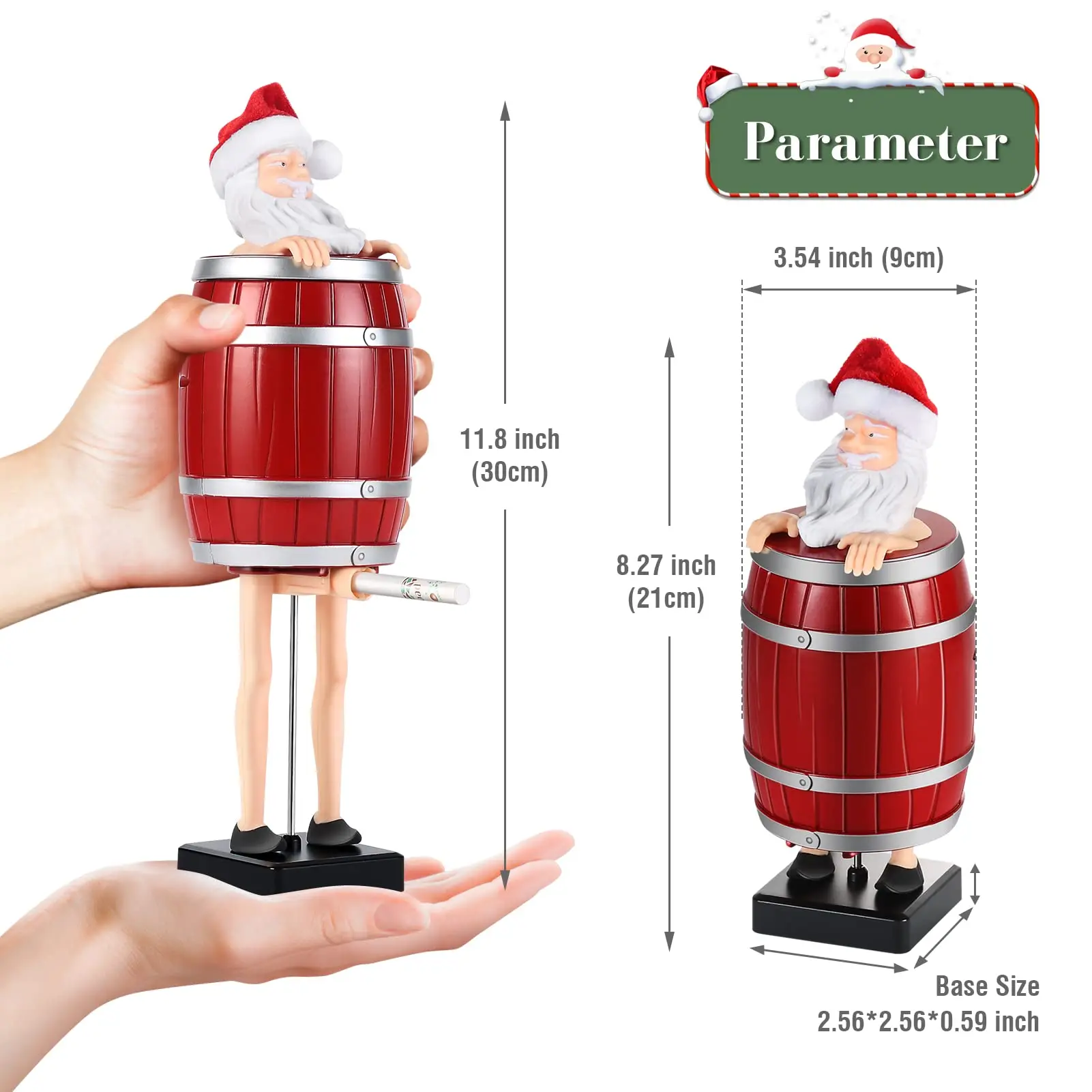 Funny Cigarette Dispense Santa Claus Figurine Statue Cigarette Holder Case for Christmas Party Home Decor for King Size