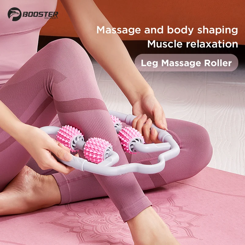 Booster Circular Leg Massger Roller 360° 4 Wheels Muscle Handheld Trigger Point Foam Roller Neck Hand Arm Relaxation Leg Ring