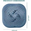Shower Drain Hair Catcher Drain Cover Bathroom Tub with Suction Cup 5.9 Inches Silicone Sink Strainer Suit for Bathtub, Kitchen 2