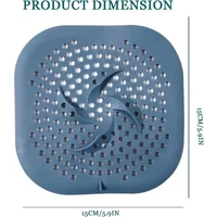Shower Drain Hair Catcher Drain Cover Bathroom Tub with Suction Cup 5.9 Inches Silicone Sink Strainer Suit for Bathtub, Kitchen 2