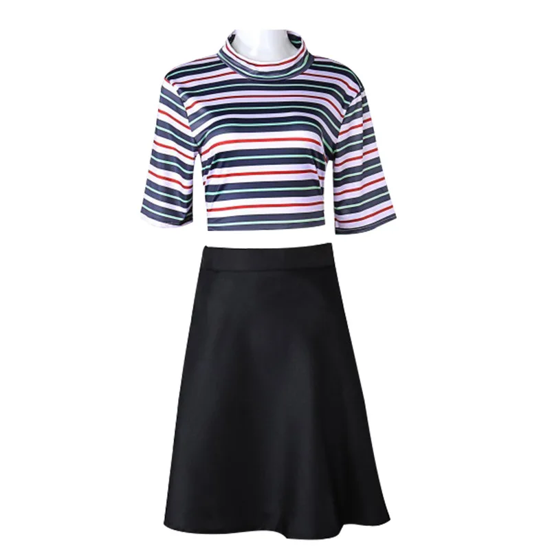 Killing Stalking: Yoon Beom | Black Skirt Set Cosplay Costume 21 Generic School Uniform Skirt Set Cosplay Costume for Women (Unofficial)