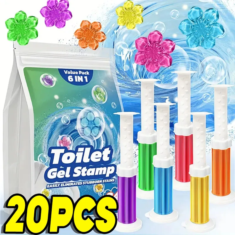 1/20 pezzi Gel detergente per WC al profumo di fiori, siringa, detergente aromatico per scarichi, deodorante per ambienti, elimina gli odori, strumento per il bagno di casa_voghion.com