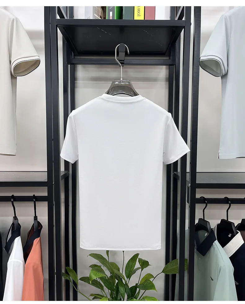 Modisches, mit Buchstaben geprägtes Kurzarm-T-Shirt hochwertige Markenqualität Herren-Sommer-Rundhals-Shirt lässig neu leicht atmungsaktiv luxuriöses Oberteil – Detail 8