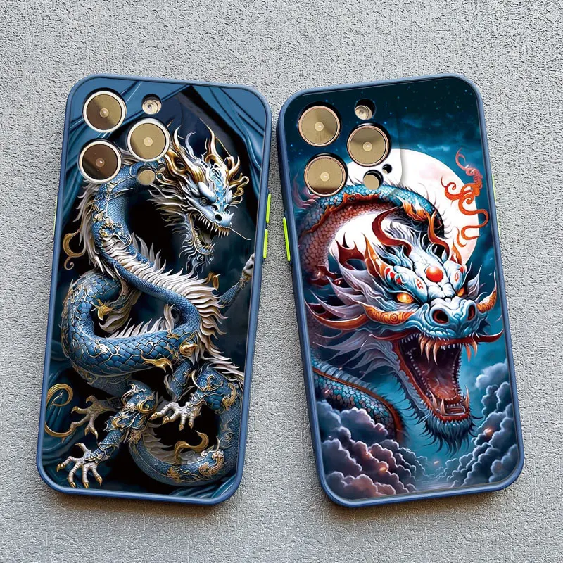 Vintage Dragon Totem Shockproof Phone Case