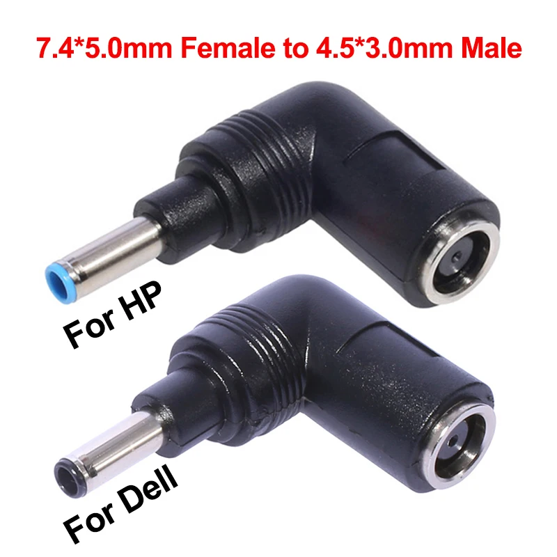 Universal Laptop DC Power Adapter Plug Converter (7.4x5.0mm Female to 4.5x3.0mm Male with Pin)