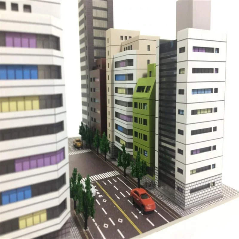 1:300 Scene City Building Sand Table Model Plastic Assembled Diorama Layout 3