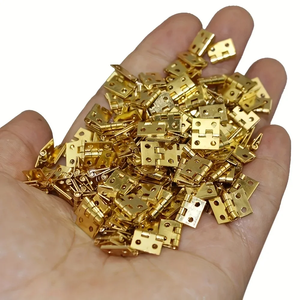 Mini Metal Hinge 25Pcs for 1/12 House Miniature Cabinet Furniture