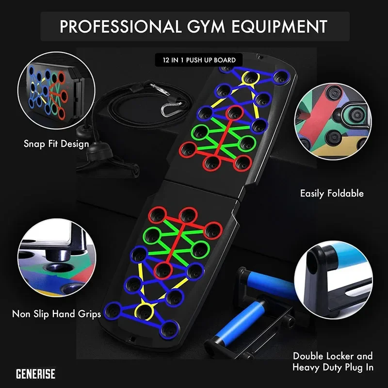 Push Up Board 21 in 1 Portable Folding Exercise Station Fitness Equipment Strength gym Training Equipment push up board