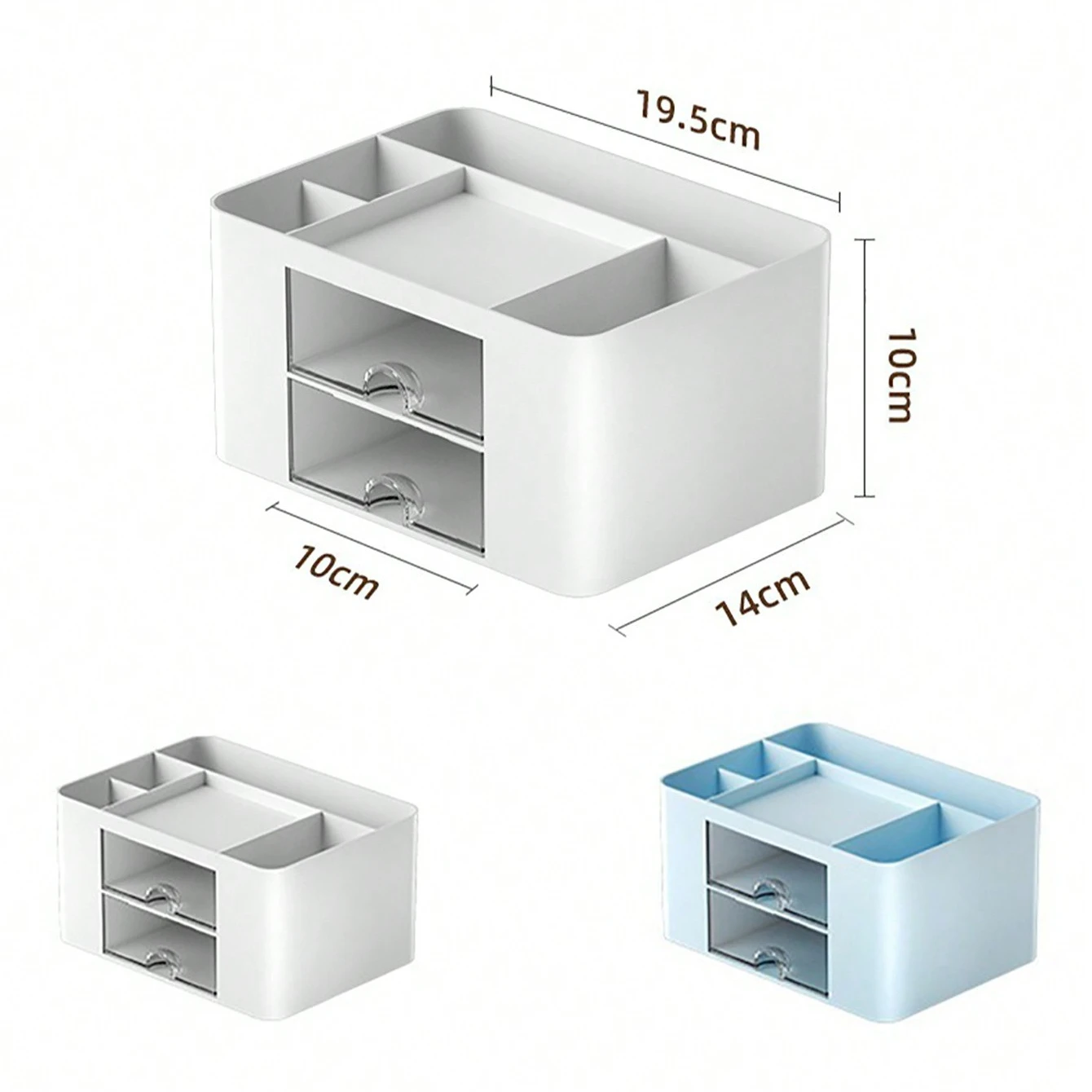 Small Plastic Drawer Organizer, Multi-Purpose Desktop Storage Box for Jewelry, Office Supplies Sundries Storage Box