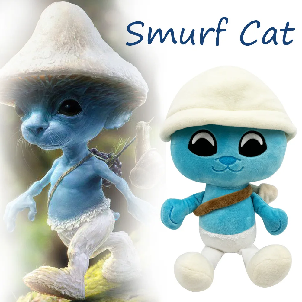 

Плюшевая игрушка Smurf Cat, Smurf Cat We Live We Love We Lie Doll Smurf Cat Peluches гриб BlueStuffed Animal, мягкие детские подарки