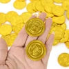 60PCS Plastic Pirate Coins Silver And Gold Bulk Treasure Hunt Toys For Kids Halloween Cosplay Party Supplies Classroom Prizes 4