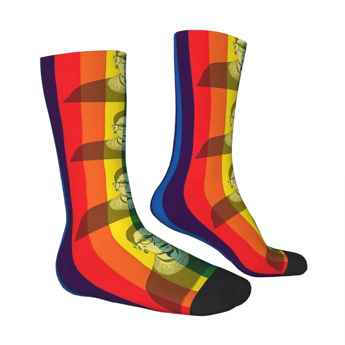 Ruth Bader Ginsburg Rainbow Adult Socks,Unisex socks,men Socks women Socks
