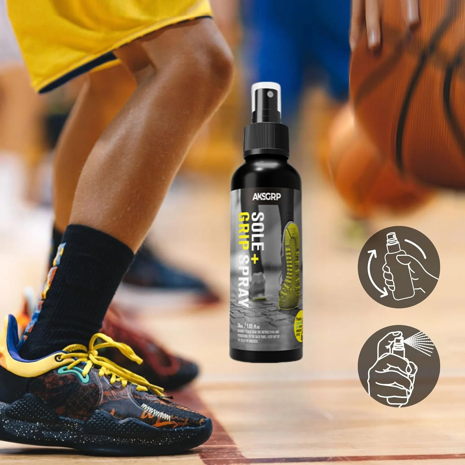 Basketball Shoe Grip Spray - Improve Sole Traction & Court Grip - Rejuvenate & Elongate Sneaker Life -for Various shoes,120ml view 2