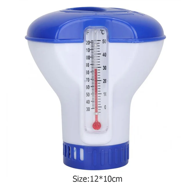 1Db Úszómedence Klór Úszó Tabletták Adagoló Doboz/Hőmérő Automatikus Tabletta Medence Tisztítószerszámok - Image 6